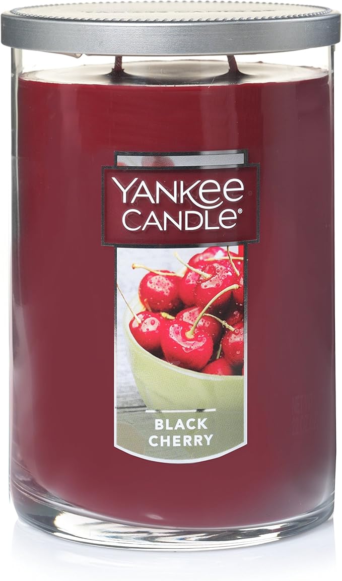 Yankee Candle, Black Cherry Scented Candle, 22oz Large 2-Wick Tumbler with up to 110 Hour Burn Time
