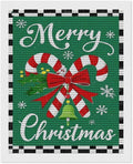 AIVKIEJK Diamond Painting Kits for Adults - Festive Merry Christmas Red Bow, Candy Cane & Bell Painting DIY 5D Full Drill Diamond Dots Paintings with Diamonds Gem Art and Crafts Home Decor 16"x20"