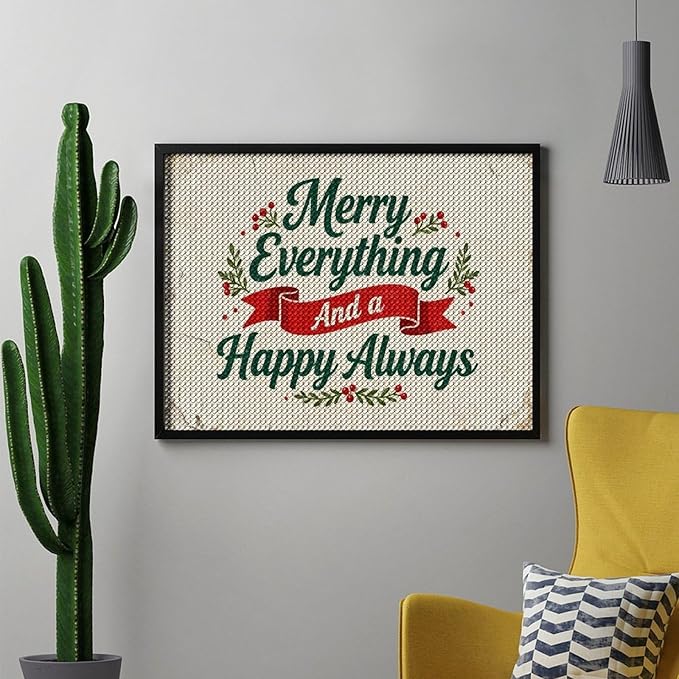 AIVKIEJK Diamond Painting Kits for Adults - Merry Christmas Painting DIY 5D Full Drill Diamond Dots Paintings with Diamonds Gem Art and Crafts Home Decor 12"x16"