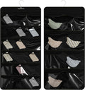 27-Pocket Hanging Organizer for Socks, Underwear, Bras, and Leggings, Dual-Sided Closet Storage for Lingerie and Kids’ Clothing, Black
