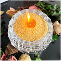 VITARIE Refillable Pearled Candle Sand 18oz, Unscented, 30 Cotton Wicks, 1.1lb Long Burning, Candle Making Kit, Pumpkin