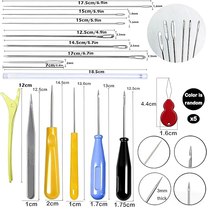 18PCS Candle Punch Tool Professional Candle Wick Needle for Silicone Molds and Candles,Hook Punch Needle Wick for Molds,Candle Making Supplies for Beginner
