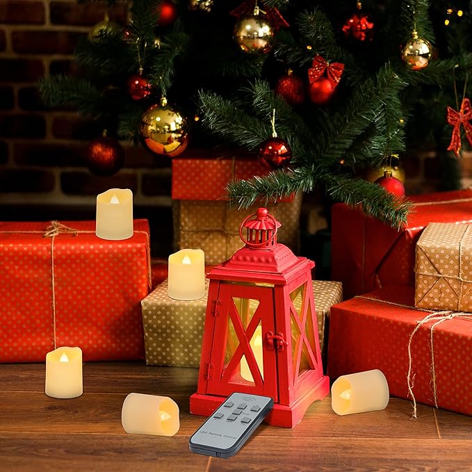 Daord Rechargeable LED Tea Lights USB Flameless Warm White Votive Candles with Remote Battery Flickering Tealights Candle for Halloween Christmas Romantic Home Decoration (6 Packs,Warm White)