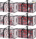 Moving Bags Heavy Duty Extra Large, Alternative for Moving Boxes & Moving Supplies,Clear Storage Bins with Lids, Plastic Packing Tote, Storage Bags for Clothes with Handles & Zippers(Clear, 6 Pack)