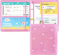 Car Registration and Insurance Holder, 5.5 x 5 Inch PU Leather Vehicle Glove Box Organizer Wallet Case Organizer for Insurance Card, Driver License, Essential Document, Paperwork Glitter Hot Pink