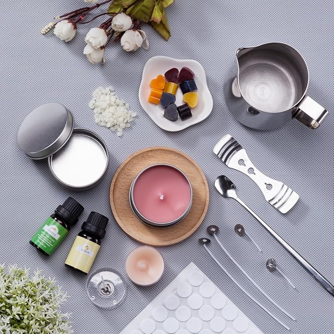 Omana Candle Making Kit for Adult Beginners Make Your Own Candles with DIY Starter Set Premium Soy Wax Maker All in Pack Easy Supplies Accessories Guide Aromatherapy Gift
