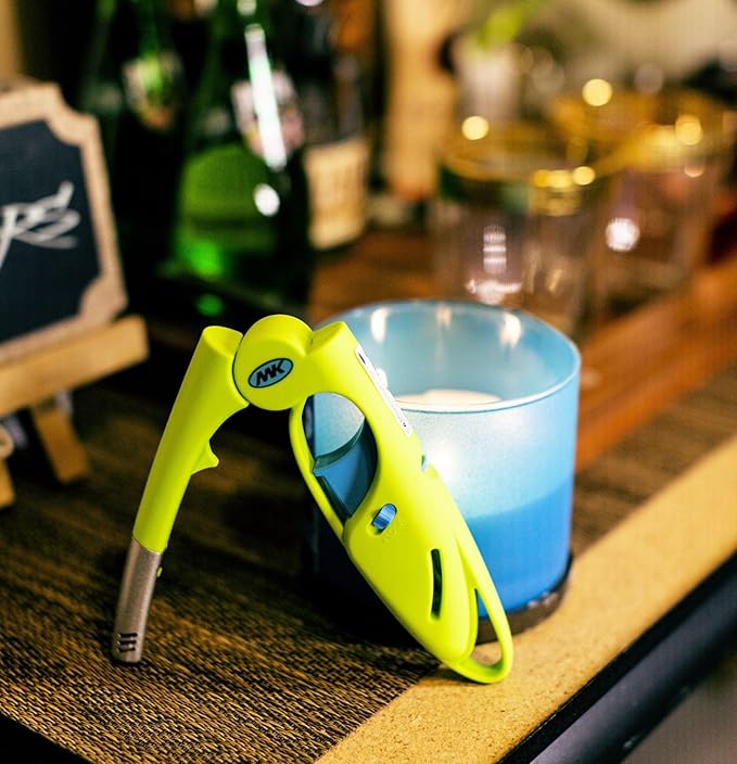 MK Lighter, 4PCS Candle Lighter, Windproof Flame, Foldable Lighters,Ideal for Candle, BBQs, Camping, Butane Refillable Lighters, Multipurpose Lighter, Random Color (Spectrum)