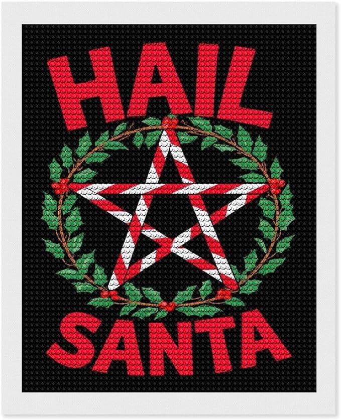 AIVKIEJK Diamond Painting Kits for Adults - Hail Santa Christmas Painting DIY 5D Full Drill Diamond Dots Paintings with Diamonds Gem Art and Crafts Home Decor 16"x20"