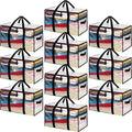 BAGAIL Heavy Duty Moving Bags with Strong Handle, Extra Large Moving Boxes, Storage Tote for Clothes, College Moving Supplies(Clear, 10 Pack)