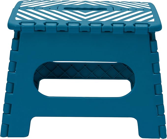 Simplify Folding Step Stool-Lightweight, Sturdy and Safe, Carrying Handle, Easy to Open, for Kitchen, Bathroom, Bedroom, Kids or Adults