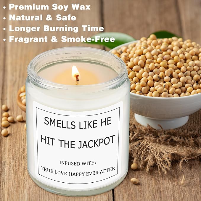 Bridal Shower Gifts for Bride, Bride to Be Engagement Gift for Couples Women, Funny Wedding Lavender Candles