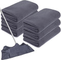 6 Pcs Extra Large Microfiber Cleaning Cloth Reusable Microfiber Towels Thick Washable Cleaning Towel for Home Office Windows Floors and Cars, 30 x 20 Inch(Grey)