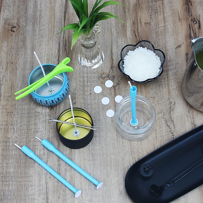 CandMak Candle Wick Kit - 60 Cotton Wicks with Tools for Making Thick, 6 inch Candles