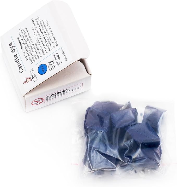 Dark Blue Candle Dye 2oz for Soy Candle Making – Candle Shop Premium Color Dye Blocks for Soy Wax, Beeswax, Paraffin - Candle Wax Dyes