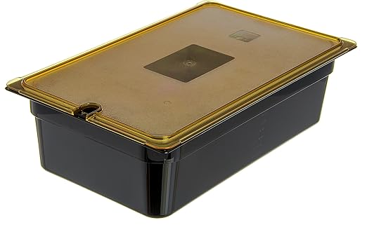 Carlisle FoodService Products 10402B03 High-Heat Full-Size Food Pan, 19.4 qt. Capacity, 20-3/4 x 12-3/4 x 6", Black (Case of 6)