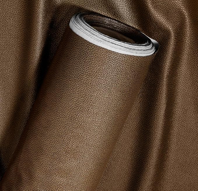 VViViD Bycast65 Brown Correct-Grain Faux Leather Marine Vinyl Fabric (1.5ft x 54")