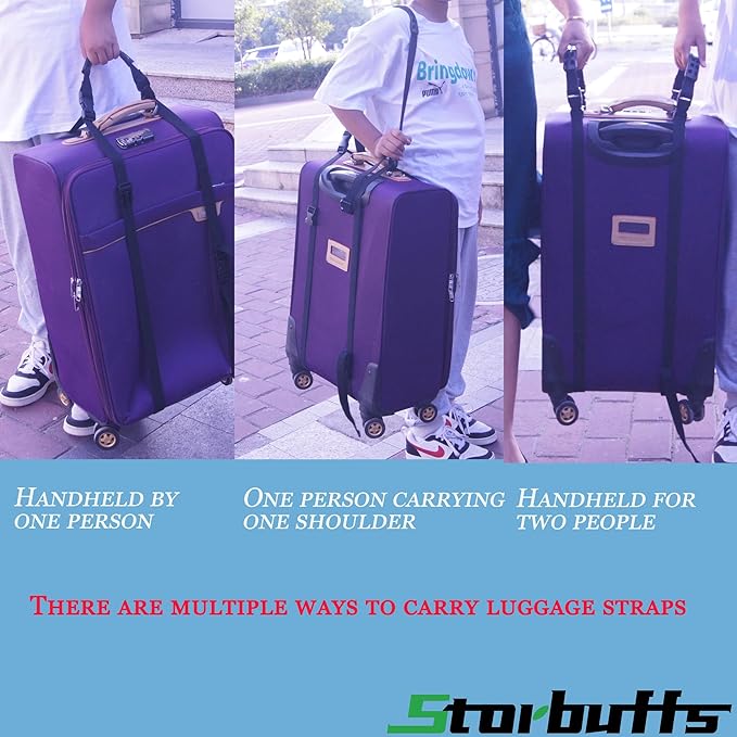 Moving Straps Carry Strap Lifting with Handle for 1 or 2 Mover | Adjustable and Strong | for Easy, Safe, Secure Carrying Boxes,Tent,Luggage,Beach Chairs,Book,Hand Shoulder Back,Black,Up to 100 LBS
