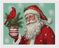 Diamond Painting Kits for Adults - Santa Claus & Red Bird Reindeer Christmas Berry Pine Cone Painting DIY 5D Full Drill Diamond Dots Paintings with Diamonds Gem Art And Crafts Home Decor 16"x20"