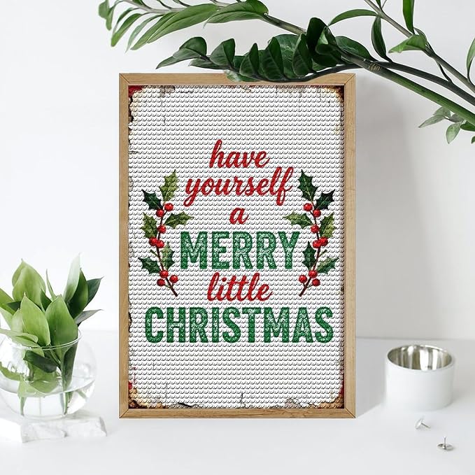 AIVKIEJK Diamond Painting Kits for Adults - Merry Christmas Santa Painting DIY 5D Full Drill Diamond Dots Paintings with Diamonds Gem Art and Crafts Home Decor 8"x12"