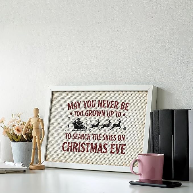 Diamond Painting Kits for Adults - Christmas May You Never Grow Too Big to Search The Sky On Christmas Eve Painting DIY 5D Full Drill Diamond Dots Paintings with Diamonds Gem Art And Crafts Home Decor