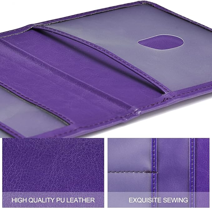 HerriaT Car Registration and Insurance Card Holder - Leather Vehicle Glove Box Automobile Documents Paperwork Wallet Case Organizer for ID, Driver's License, Key Contact Information Cards - Men&Women
