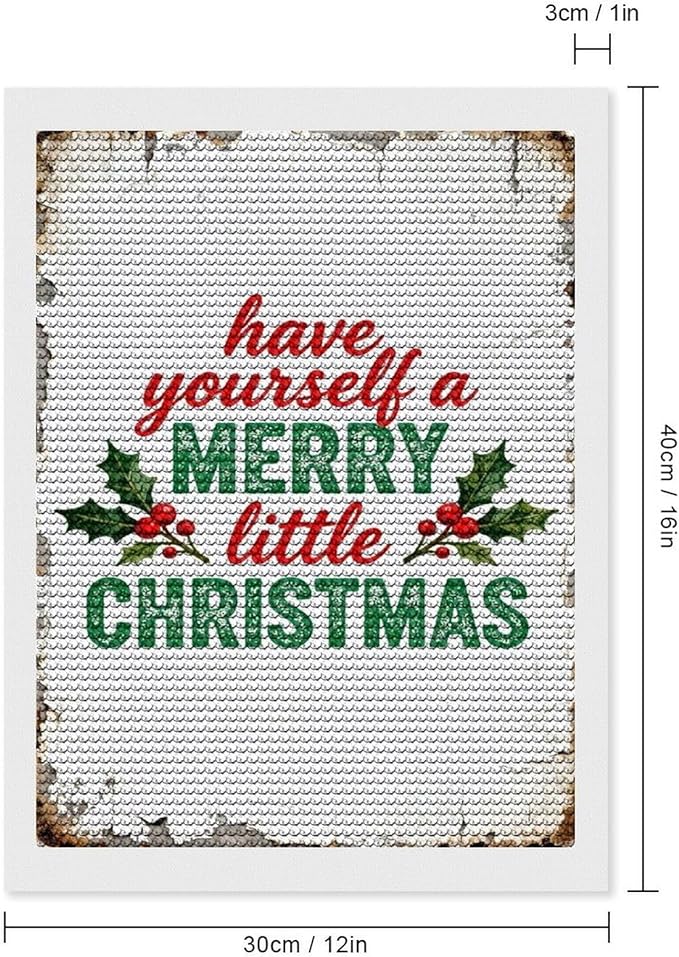 AIVKIEJK Diamond Painting Kits for Adults - Merry Christmas Santa Painting DIY 5D Full Drill Diamond Dots Paintings with Diamonds Gem Art and Crafts Home Decor 12"x16"