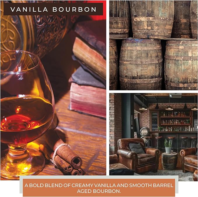 A Cheerful Giver - Vanilla Bourbon - 6oz Baby Scented Candle Jar with Lid - Keepers of The Light - 30 Hours of Burn Time, Gift Candle, Brown
