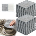30PCS Double Side Non Scratch Wire Dishcloths,Reusable Multipurpose Wire Dishwashing Rags for Wet and Dry,Reusable Metal Scrubbing Pads Sponge Cloths for Kitchen, Sinks, Pots, Pans (Style B,20pcs)