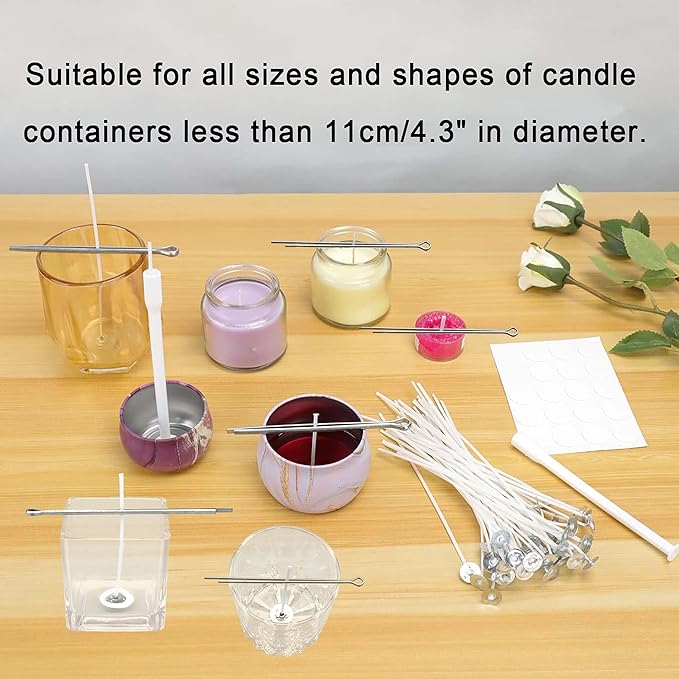 Candle Wick Holders, One Clip Centering Device, Centering Tool for Candle Making (Pack of 12)