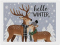 AIVKIEJK Diamond Painting Kits for Adults - Reindeer Snowflake Winter Seasonal Painting DIY 5D Full Drill Diamond Dots Paintings with Diamonds Gem Art and Crafts Home Decor 12"x16"