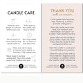 200 pack - Premium Handmade Candle Care Instruction Cards White 2x3.5 in, Small Business | Soy Bees Wax Melt, Candle Makers, Making Supplies Kit Set, Containers, Jars, Pot, Package