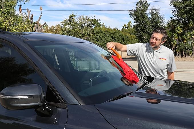 California Car Duster 2-Piece Detailing Combo Kit with Wood Handles 66442