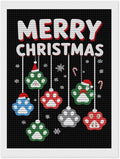 AIVKIEJK Diamond Painting Kits for Adults - Merry Christmas Paw Painting DIY 5D Full Drill Diamond Dots Paintings with Diamonds Gem Art and Crafts Home Decor 12"x16"
