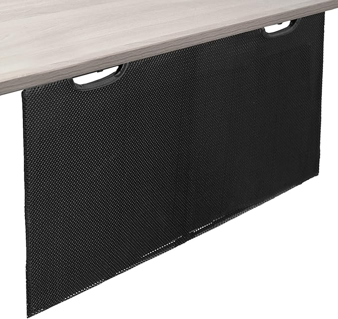 VIVO Black 30 inch Under Desk Privacy and Cable Management Organizer Sleeve, Wire Hider Kit Panel System, DESK-SKIRT-30