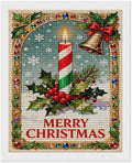 AIVKIEJK Diamond Painting Kits for Adults - Merry Christmas Candle & Holly Accents Painting DIY 5D Full Drill Diamond Dots Paintings with Diamonds Gem Art and Crafts Home Decor 16"x20"