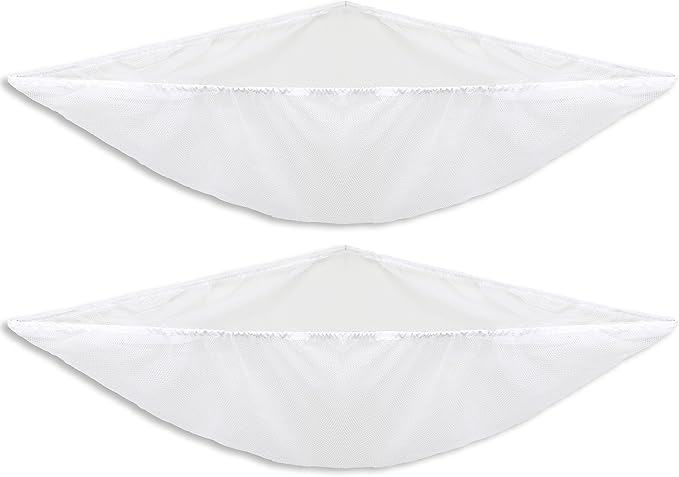 Simple Houseware 2 Pack Stuffed Animal Toy Hammock Net, Corner Wall Storage for Kids Room, White
