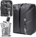 Black Voyage Reusable Vacuum Compression Travel Bag for Carry-On Suitcase and Backpack, Recycled IP67 Waterproof Space Saver Vacpack (1-Pack, 18L - Pump Included)