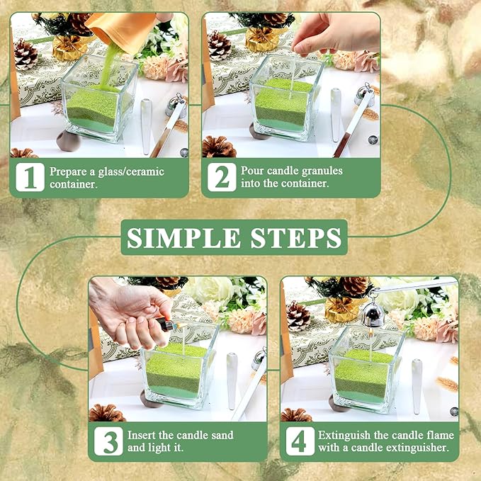 ZYNERY 16Colors Pearled Candles Sand and Wicks, Sand Candle with Wicks, DIY Candles Making Kit for Adult with Wick Cover, Spoon, Gift Box, Pearled Candle Wax for Home Decor, Wedding, Party