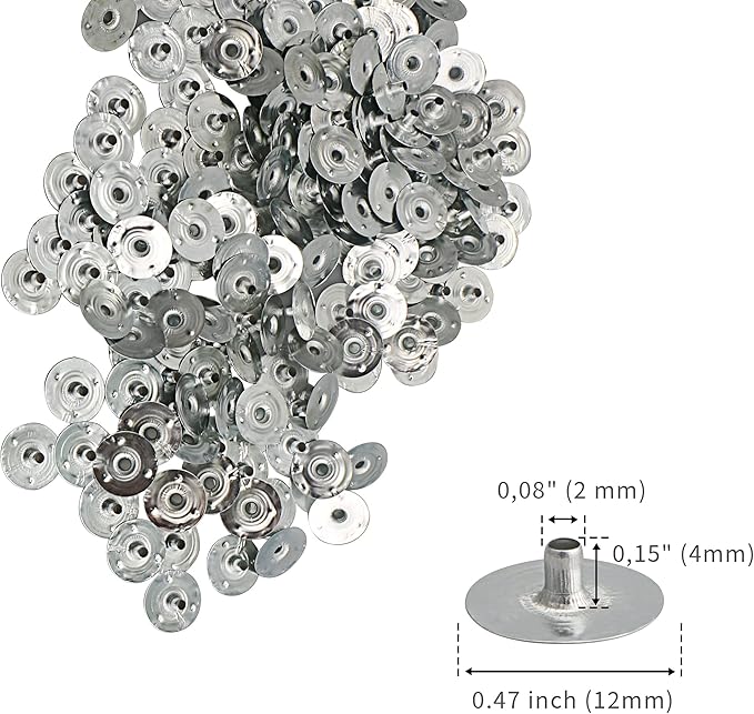 MILIVIXAY 800 pcs Candle Wick Tabs - Metal Candle Wick Sustainer Tabs