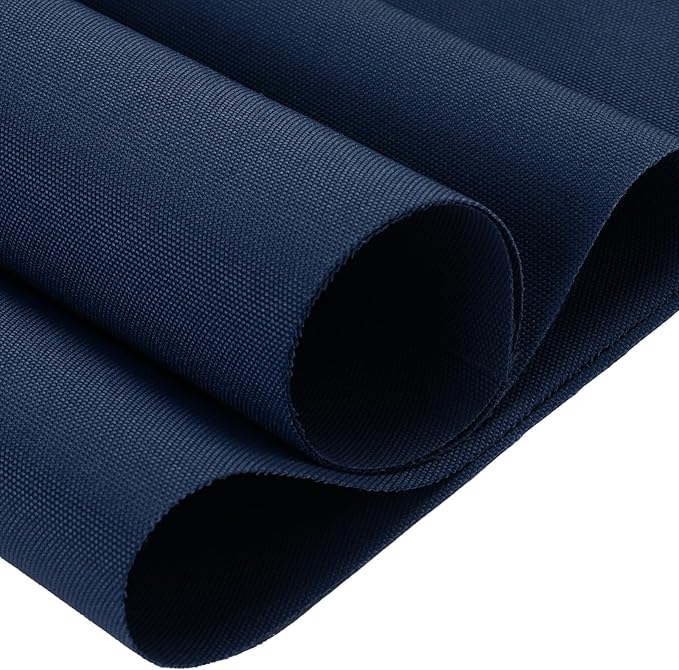 Thickened Waterproof Canvas Fabric by The Yard, 1200D 58" W Outdoor Upholstery Material Heavy Duty Fabric Water Resistant Sewing Material for Chair Patio Cushion Purse Bag, 1 Yard Navy Blue
