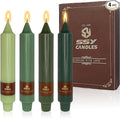Gradient Green Taper Candles Stick 7 inch High Tapered Candle - Set of 4 Short Candlesticks Unscented Tapered Candlesticks for Home Decoration Holiday Wedding Party