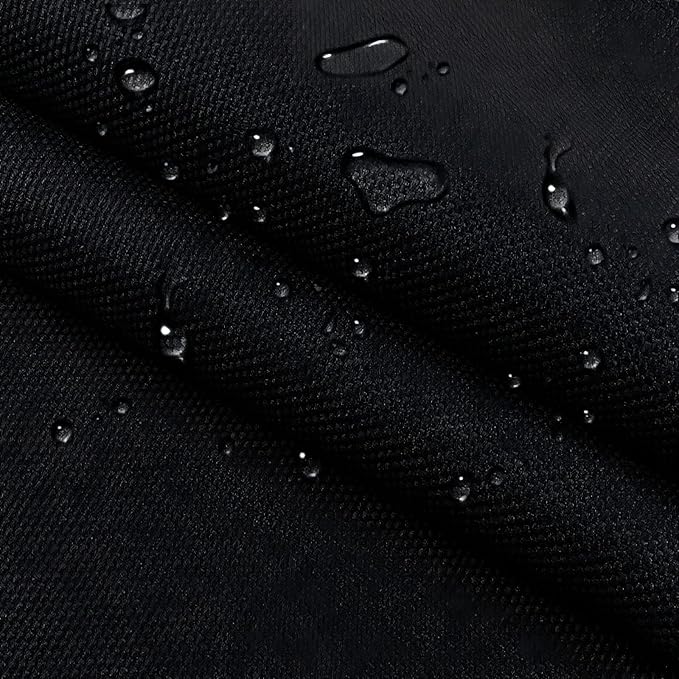 Waterproof Canvas Cloth Fabric by The Yard 60" W 600D Oxford Polyester Upholster Fabric Water Resistant Material for Outdoor Furniture Chair Cushion Cover DIY Sewing (1 Yard, Black)