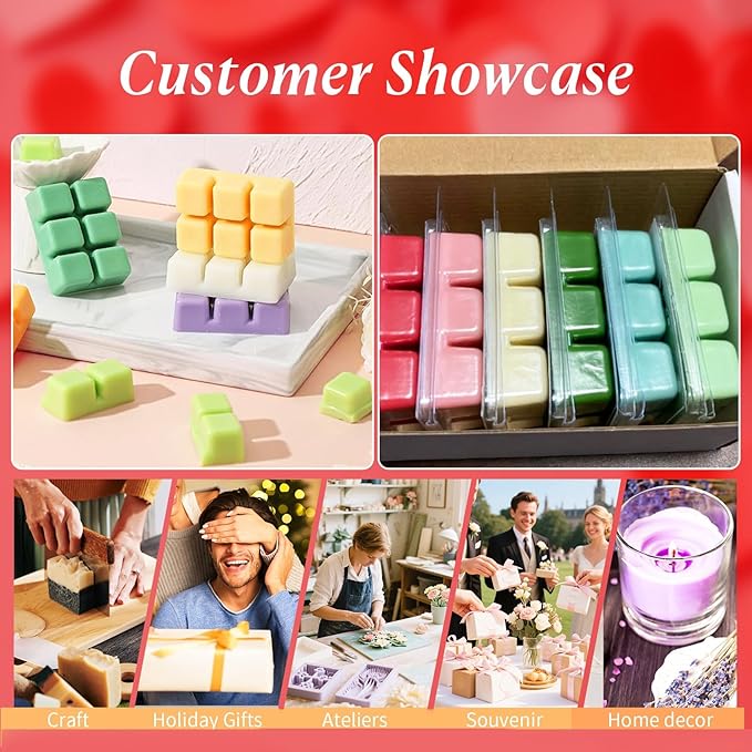 Thickened Wax Melt Molds Containers Clamshells Packaging for Wax Melts,Wax Tart Packaging for Enterprises or Households,Wax Seal Mold,Scentsy Wax Melts,Soy Wax,Wax Melt Warmer (30pcs)