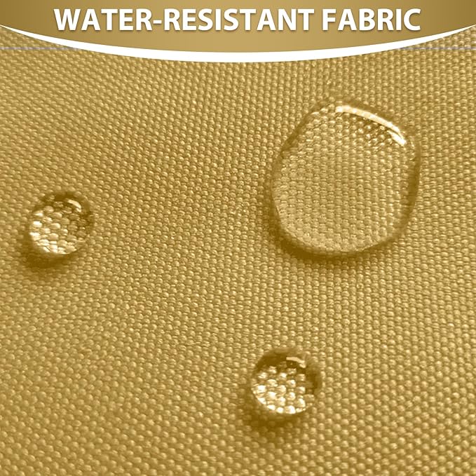 Waterproof Canvas Fabric by The Yard 58inch 600D Upholstery Material Polyester Fabric Outdoor Water Resistant Fabric for Sewing Chair Patio Cushion Purse Bag Interior, 10 Yard Tan