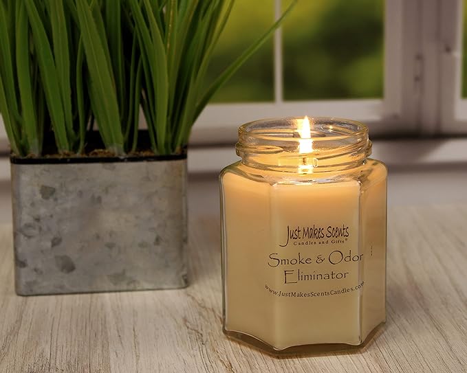 3 Pack - Smoke and Odor Eliminator Candle - Odor Eliminating Scented Candles for Home - Neutralizes Cigarette, Food, and Pet Smells | Natural Soy Wax Candle, Hand Poured in The USA