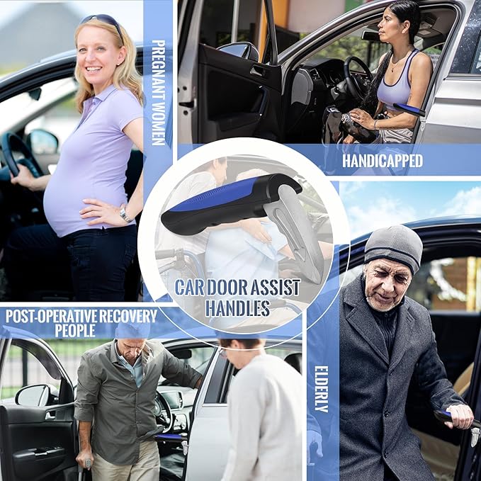 Car Door Handle for Elderly Car Handle Assist Support, Portable Auto Grab Handles for Handicap Seniors