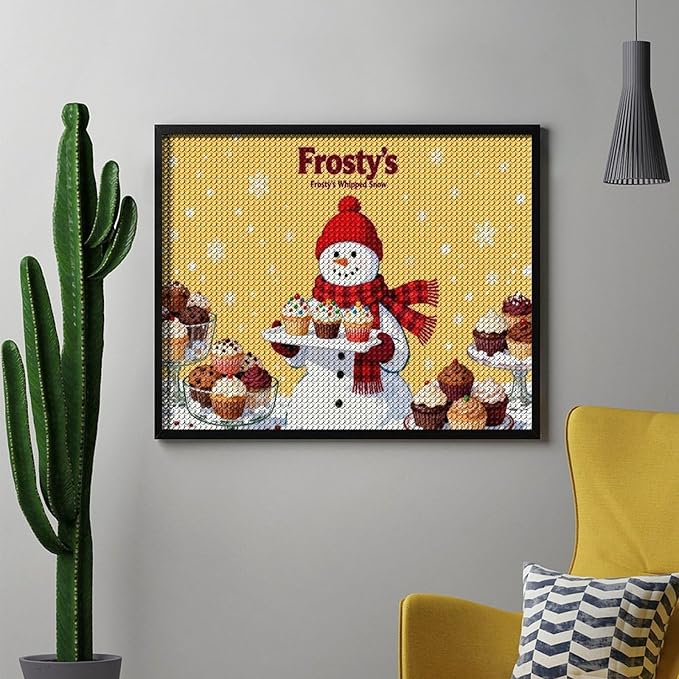 AIVKIEJK Diamond Painting Kits for Adults - Christmas Snowman Painting DIY 5D Full Drill Diamond Dots Paintings with Diamonds Gem Art and Crafts Home Decor 16"x20"