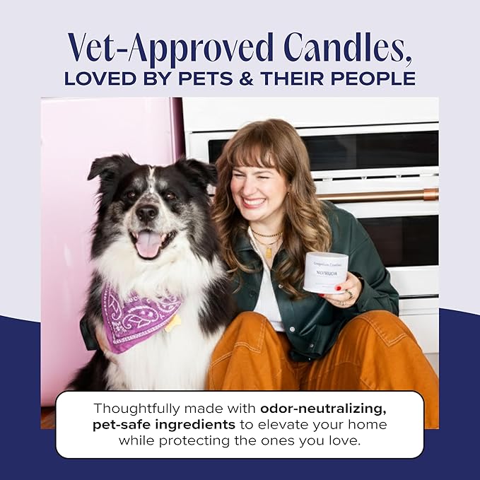 Companion Candles Nostalgia Pet-Friendly Scented Candle – Spicy Amber & Soft Floral Fragrance, Coconut Soy Wax with Wooden Wick, Approx. 50-Hour Burn Time, Made in USA, 11.8 oz
