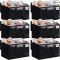 StorageRight Large Moving Bags Heavy Duty Storage Totes for Storage,Packing & Moving Collapsible Moving Supplies with Large Capacity, Reinforced Zippers and Handles, 125L, 6 Packs