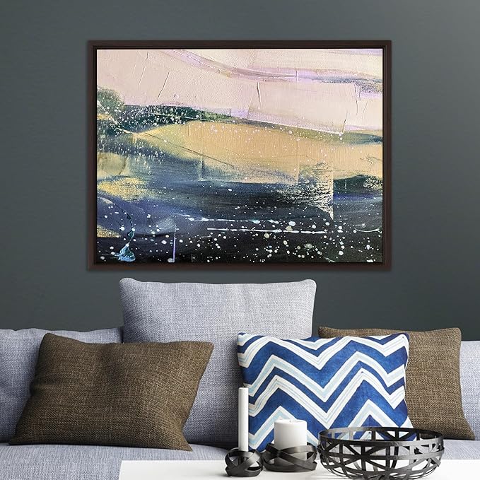 Pixy Canvas Floater Frame 10x20 for 3/4 (0.75) inch Deep Canvas Paintings/Canvas Prints/Wood Canvas Panels/Wall Art/Wall Decor/Home Decor/Artwork (Dark Walnut, 10 x 20 inch, Portrait)